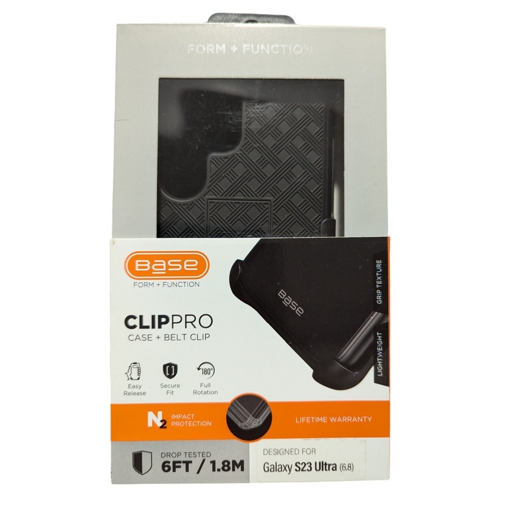 A3. Base ClipPro Case + Belt Clip For Samsung Galaxy‎ S23 Ultra, N2 Impact Prot.